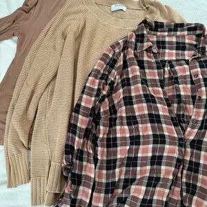 Fall vibes lot , neutral sweater, plaid, turtleneck
